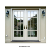 Warren 60x96 Exterior Double French Door With Modern Indoors Glass Double Doors